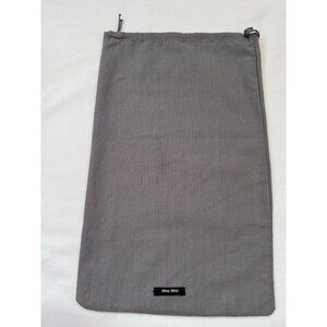 Miu Miu  Dustbag Storage Drawstring Pouch Gray 14" x 9"